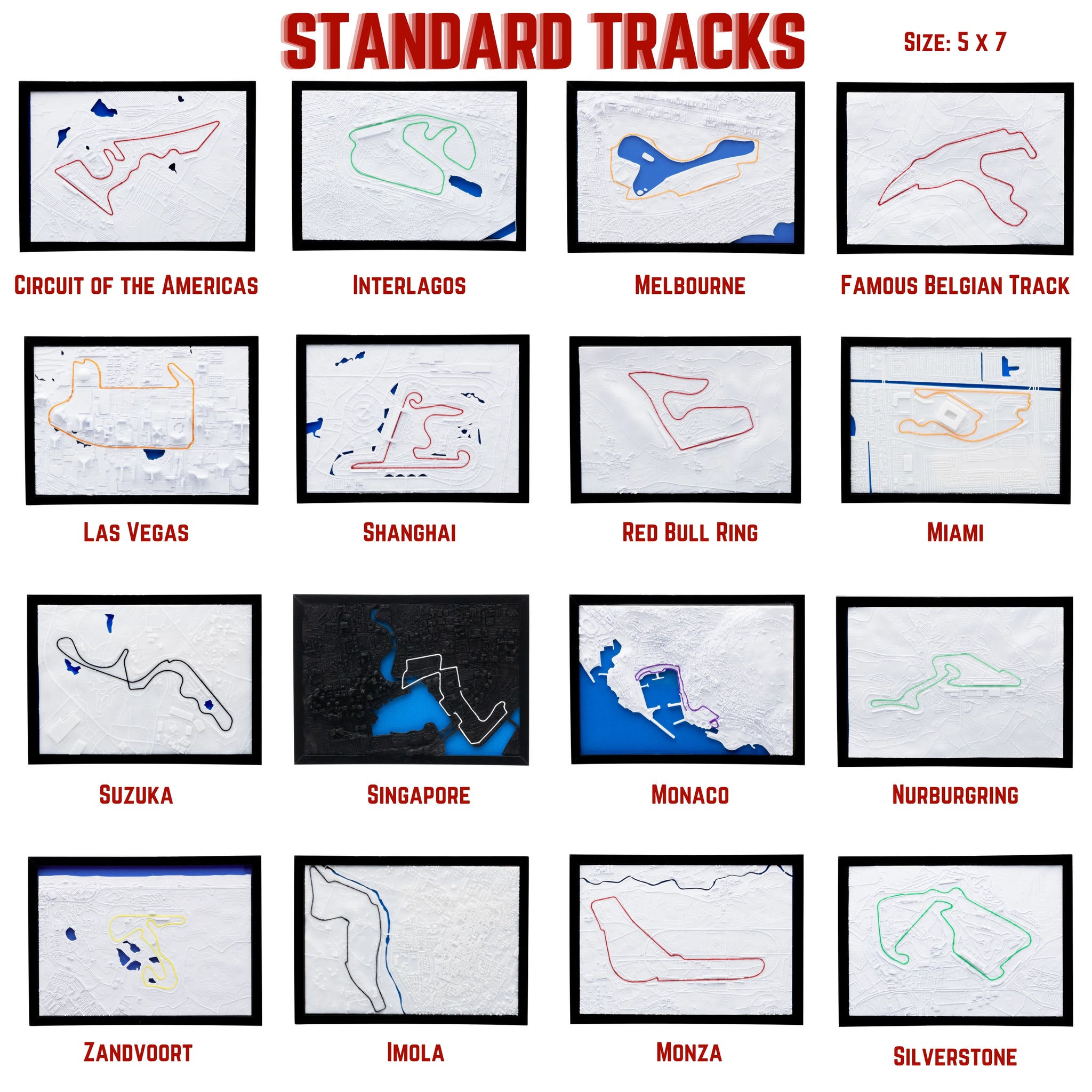 3D Circuit Track Art | F1 | Customizable | Gift | Decoration | Kitchen | Bedroom | Living room |