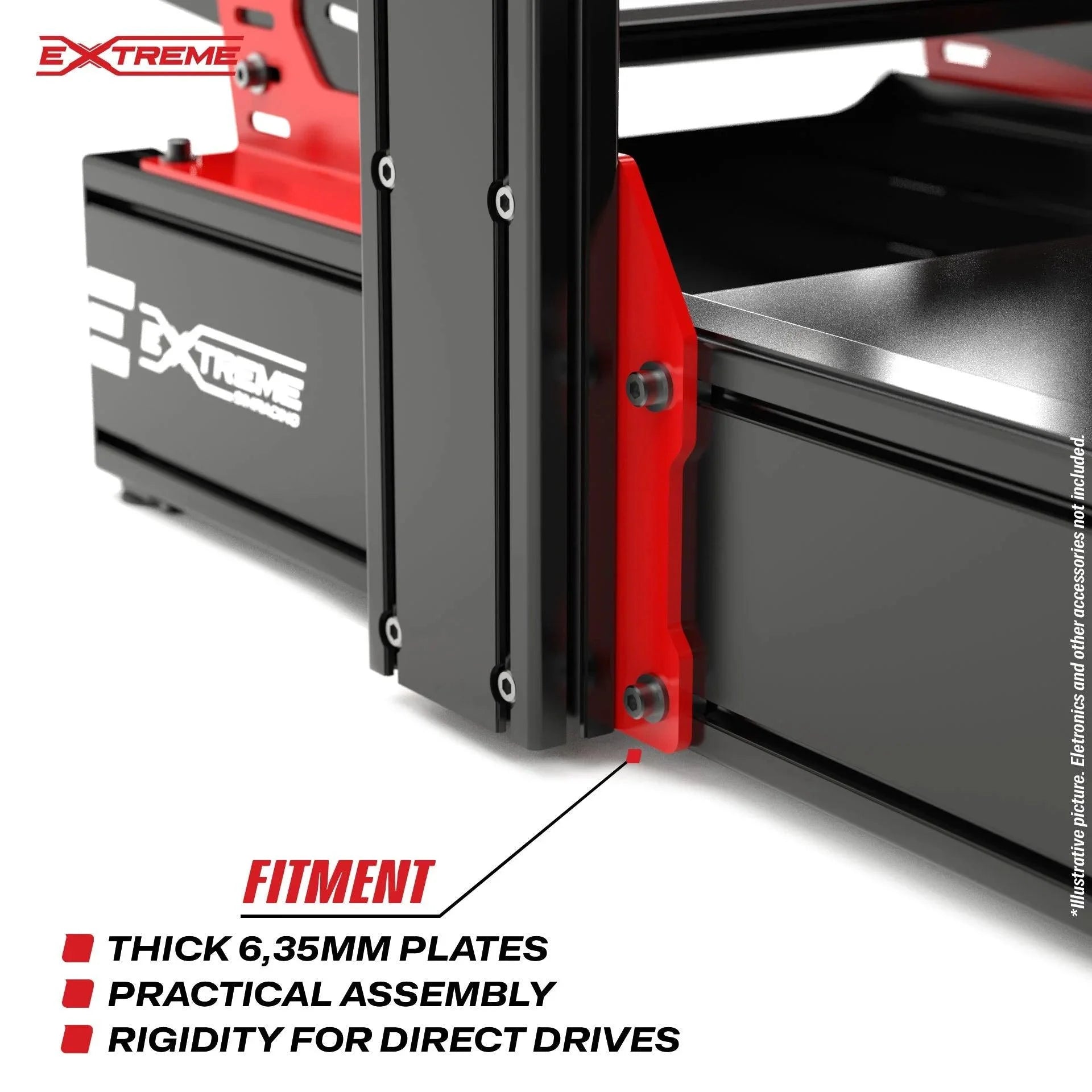 AX160 6.35 mm wheel mount plates engineered for high-torque Direct Drive systems