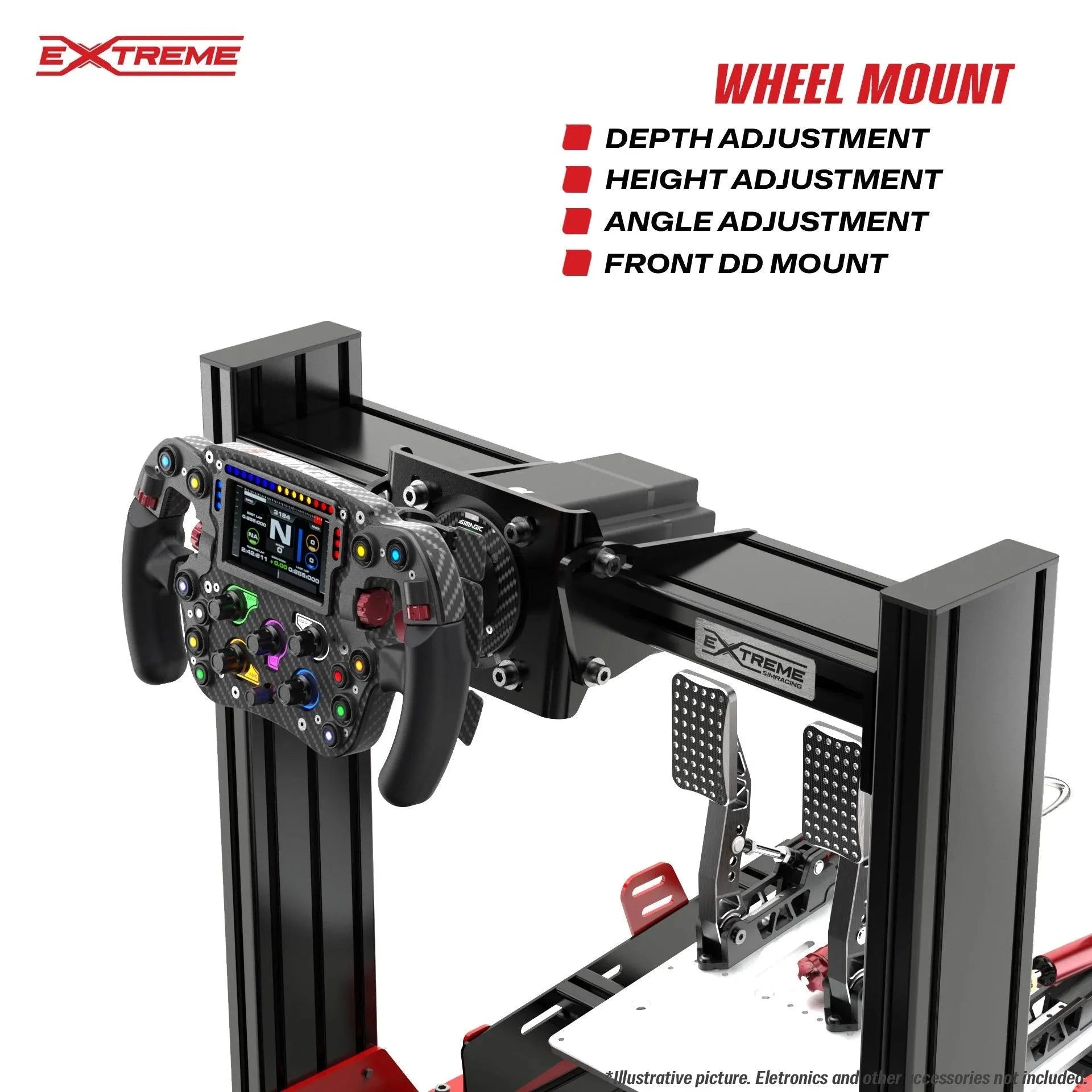 AX160 Frontal DD wheel mount with height depth and angle adjustment