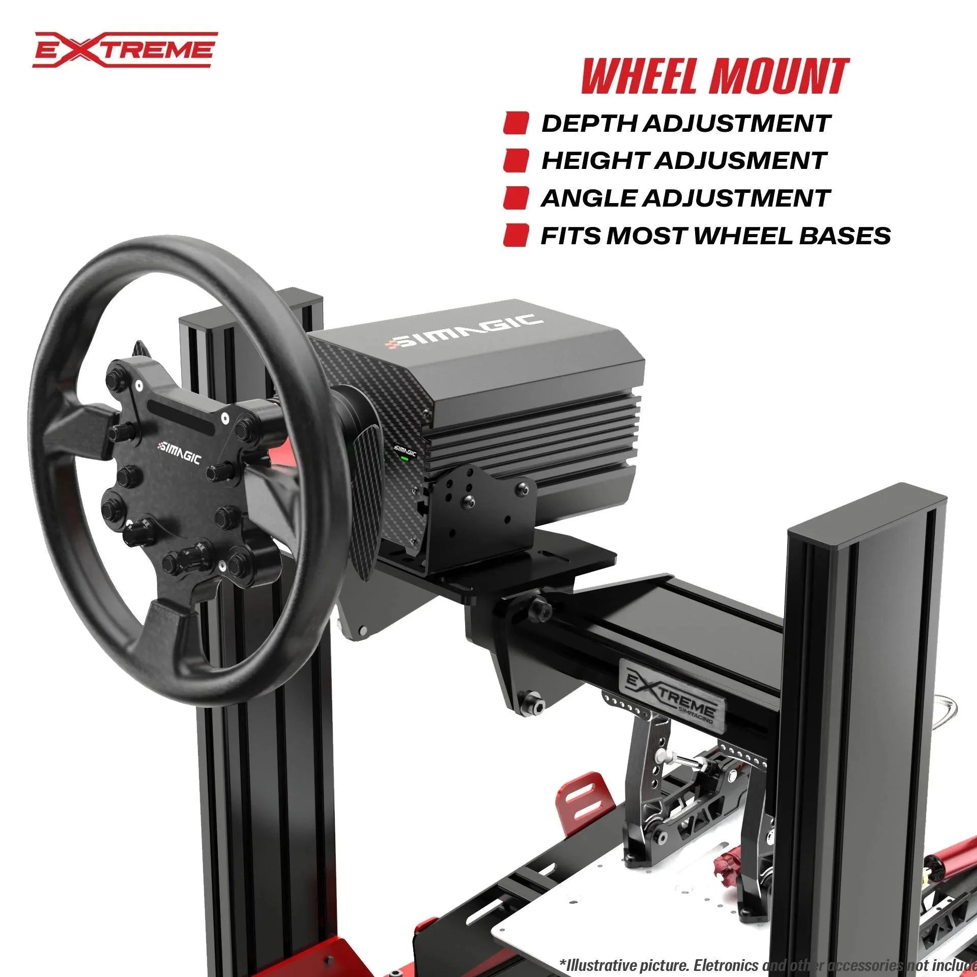 AX160 Horizontal wheelbase mount with depth height and angle adjustment