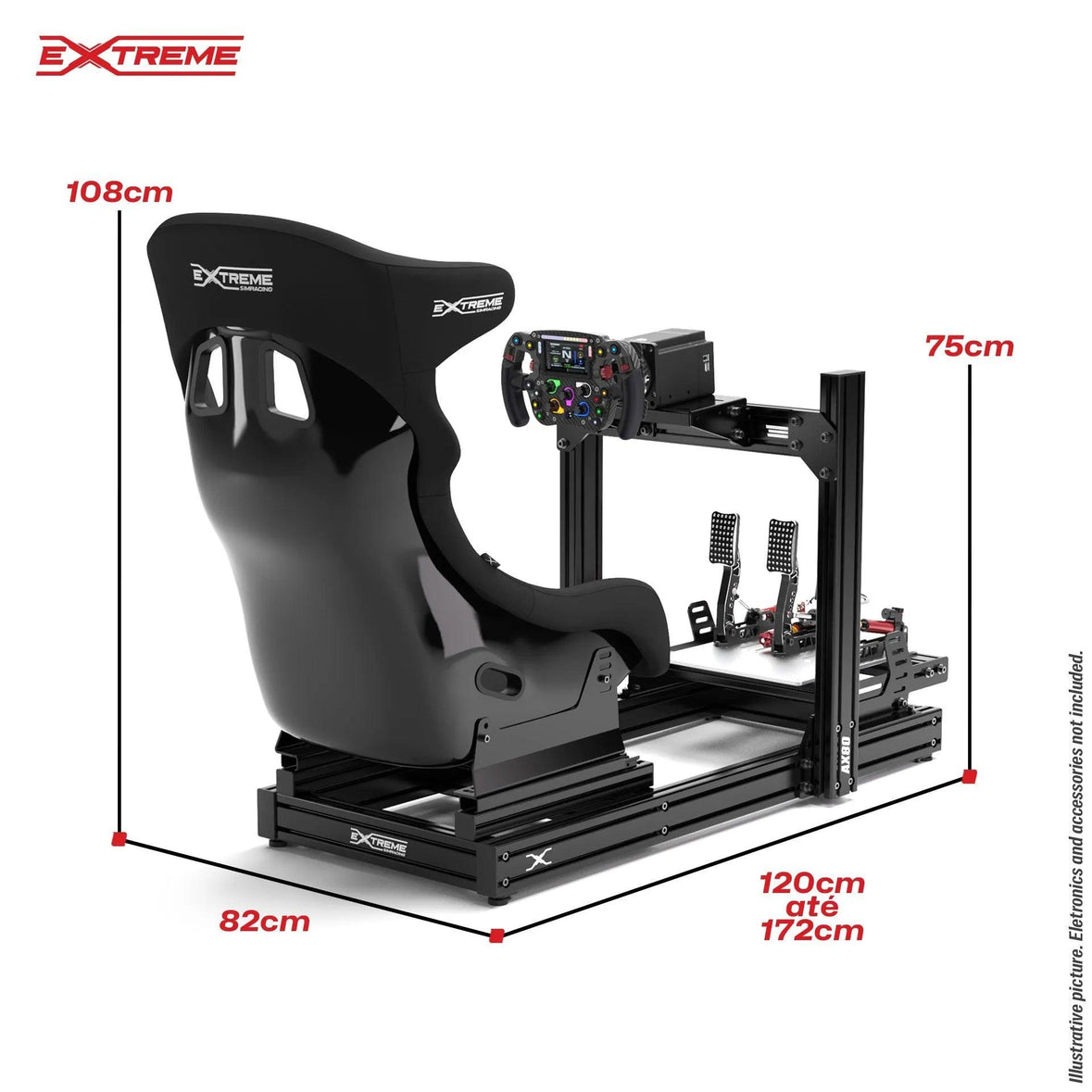 Compre Alumínio Gaming Racing Sim Simulator Cockpit Driving Rig