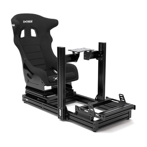 Close-up of the AX80 anodized black aluminum profiles and laser-engraved chassis details