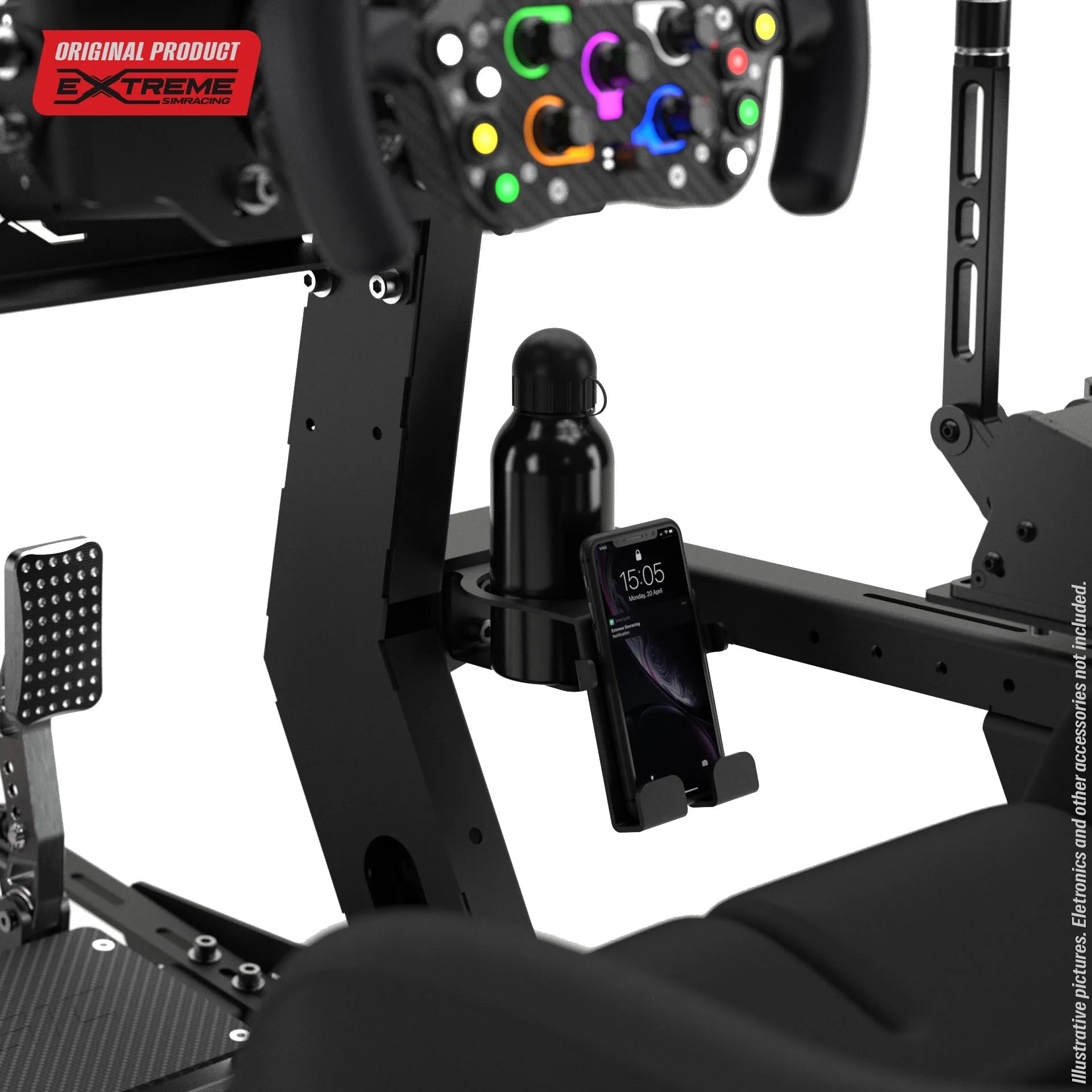 CUP AND MOBILE PHONE HOLDER FOR CHASSIS 4.0 Extreme Simracing