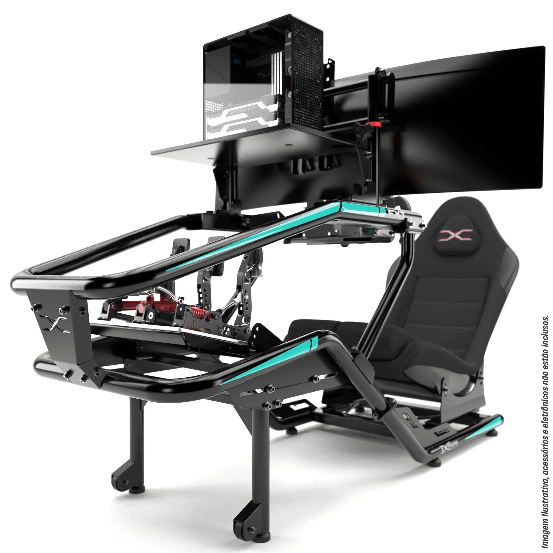 FX1 Formula cockpit with optional integrated monitor stand