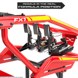 FX1 adjustable pedal platform in authentic Formula racing position