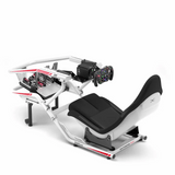 FX1 Formula cockpit animated wheel base and pedal adjustment system