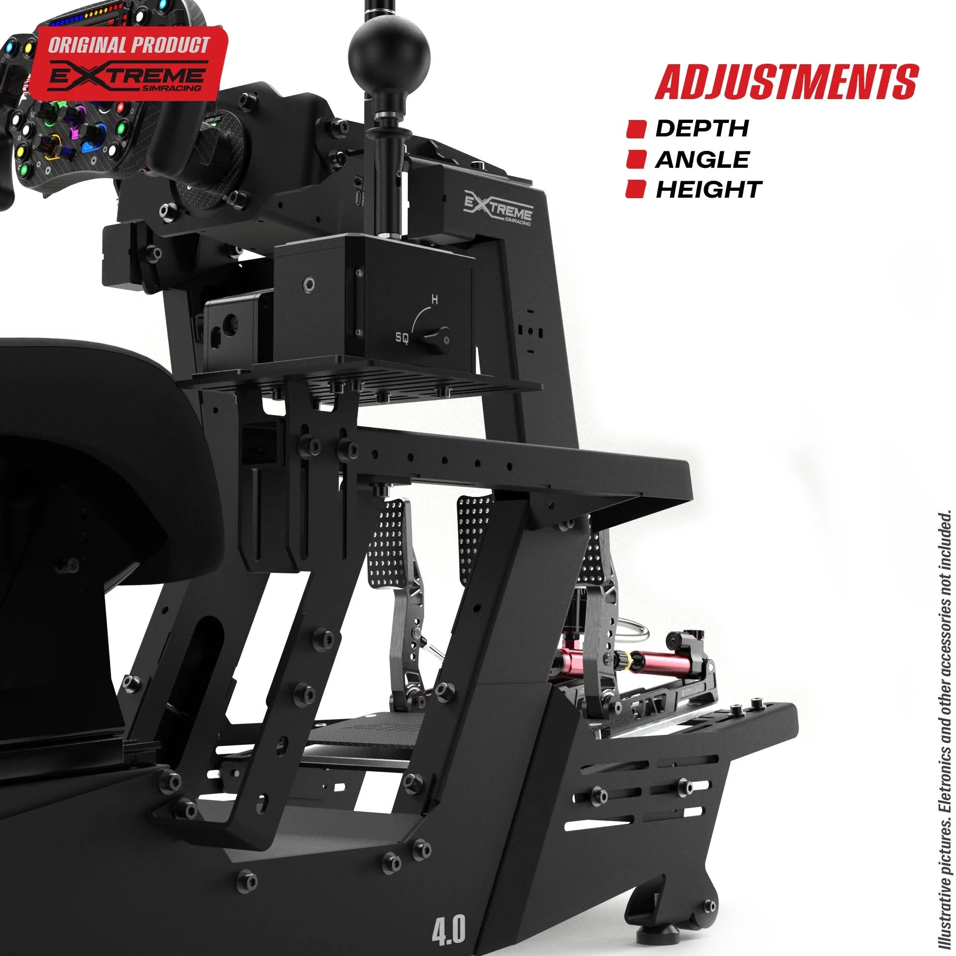 gear simulator GEAR SHIFTER / HANDBRAKE MOUNT FOR CHASSIS 4.0