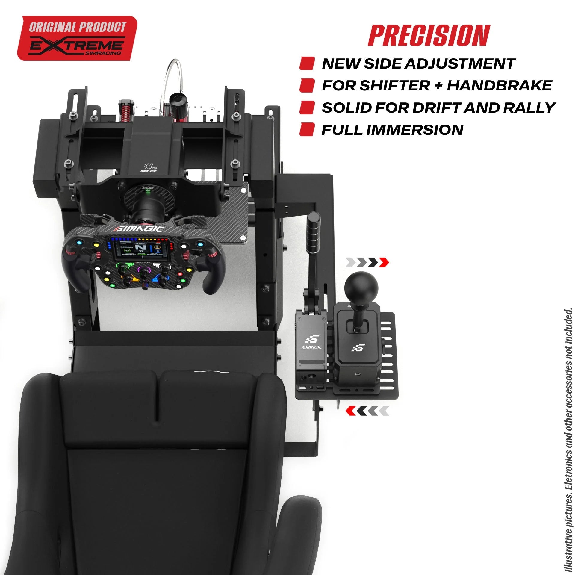 GEAR SHIFTER / HANDBRAKE MOUNT FOR CHASSIS 4.0 Extreme Simracing