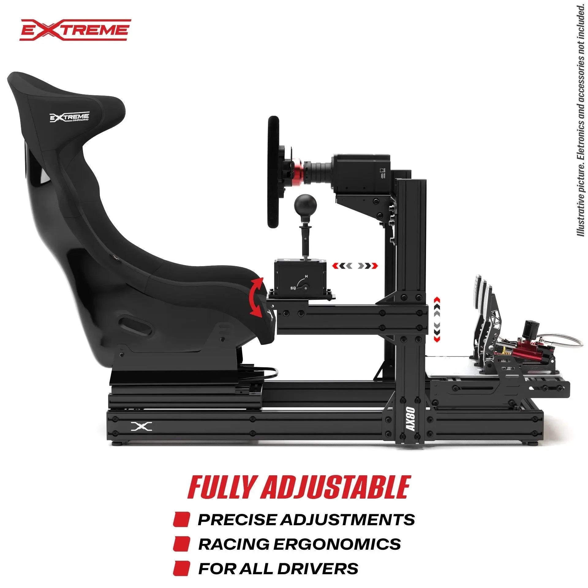 GEAR SHIFTER MOUNT FOR AX80 OR ANY ALUMINUM CHASSIS 80X40 - Extreme Simracing