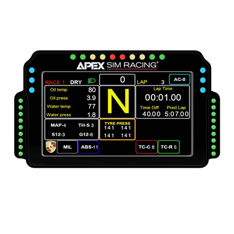 GT3R DDU Sim Racing Display Apex Sim Racing