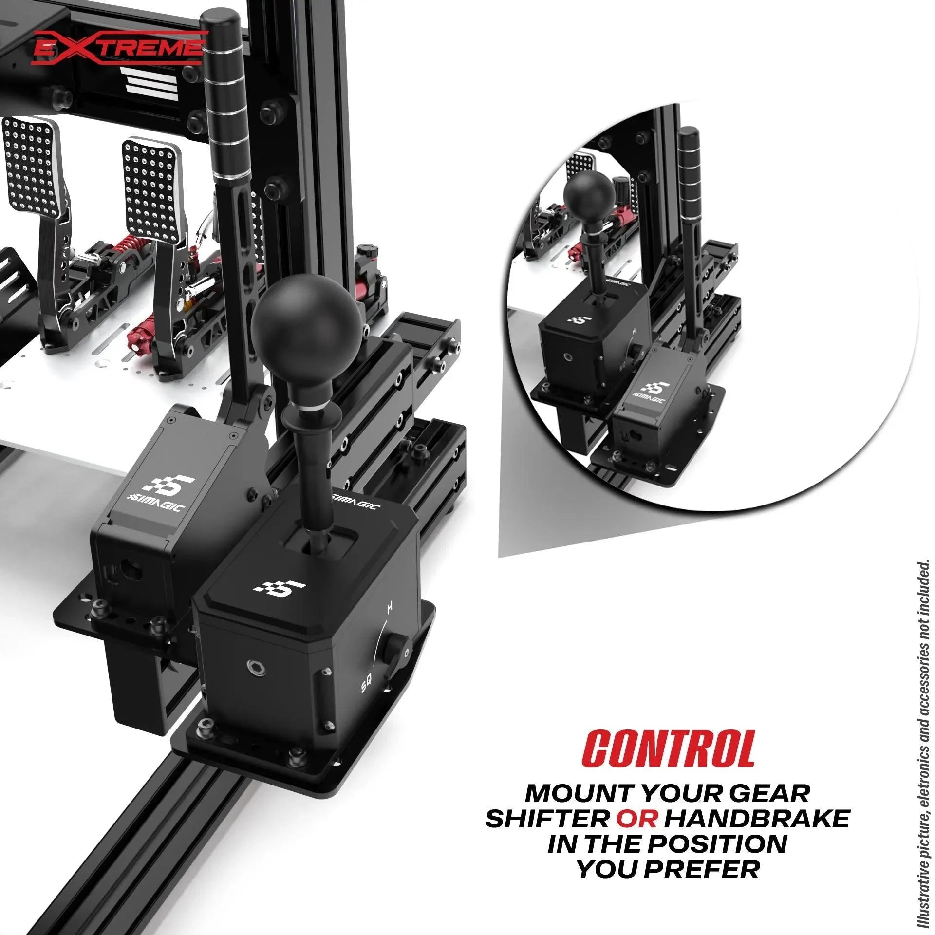 sim racing gear shifter HANDBRAKE ADD-ON FOR GEAR SHIFTER MOUNT AX80