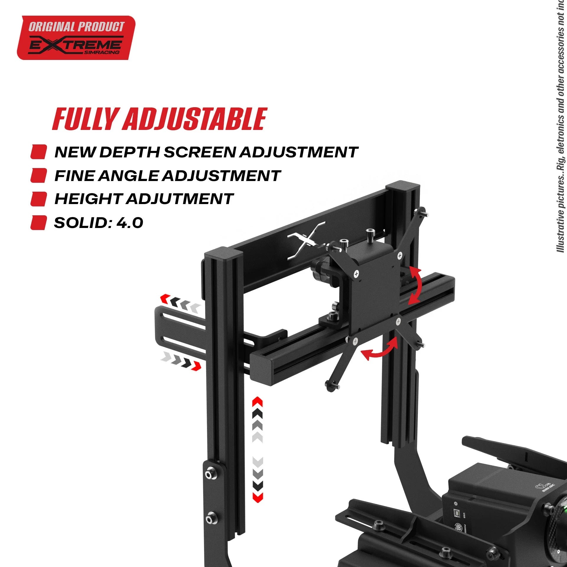 INTEGRATED TV STAND FOR CHASSIS 4.0 Extreme Simracing