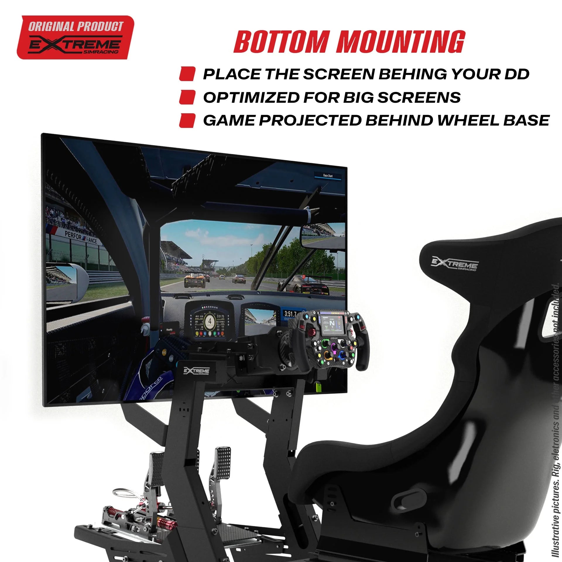 INTEGRATED TV STAND FOR CHASSIS 4.0 Extreme Simracing