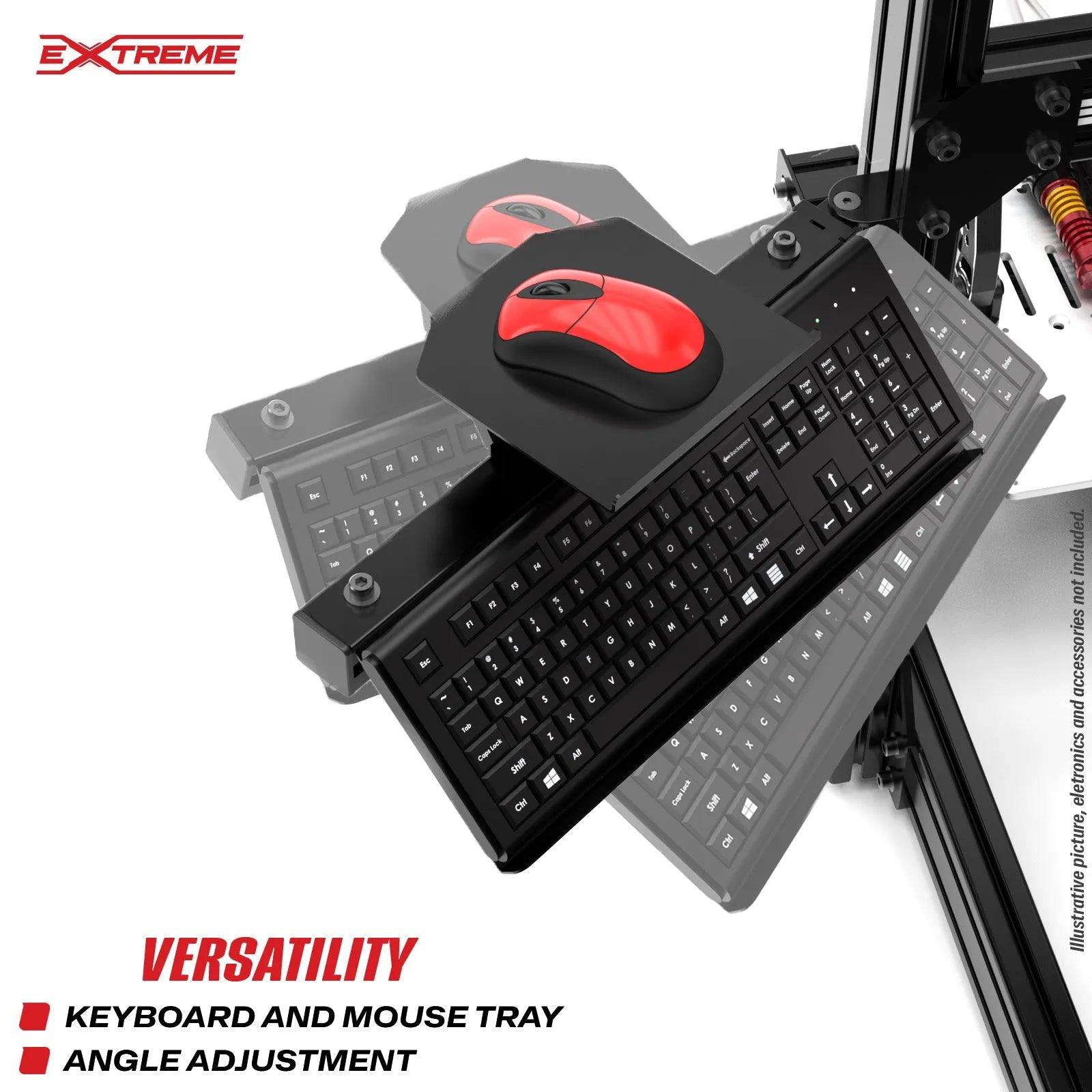 KEYBOARD AND MOUSE MOUNT FOR AX80 OR ANY ALUMINUM CHASSIS 80X40 - Extreme Simracing