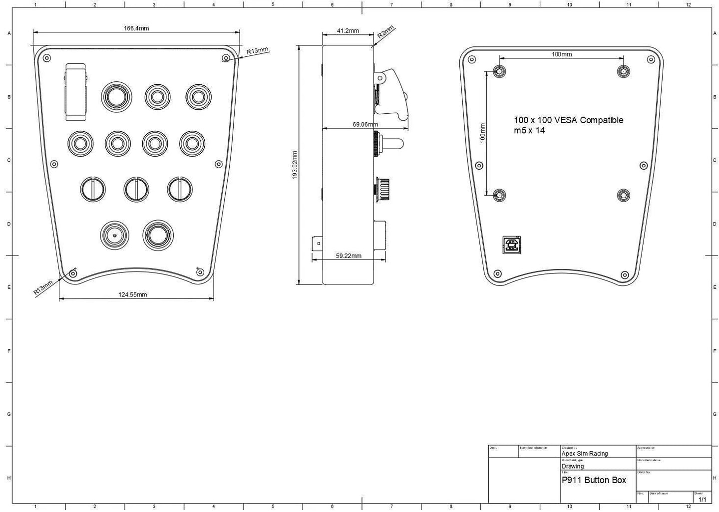 P911 Sim Racing Button Box – Extreme Simracing