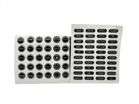 Premium Gloss Domed Sim Racing Sticker Kit Apex Sim Racing