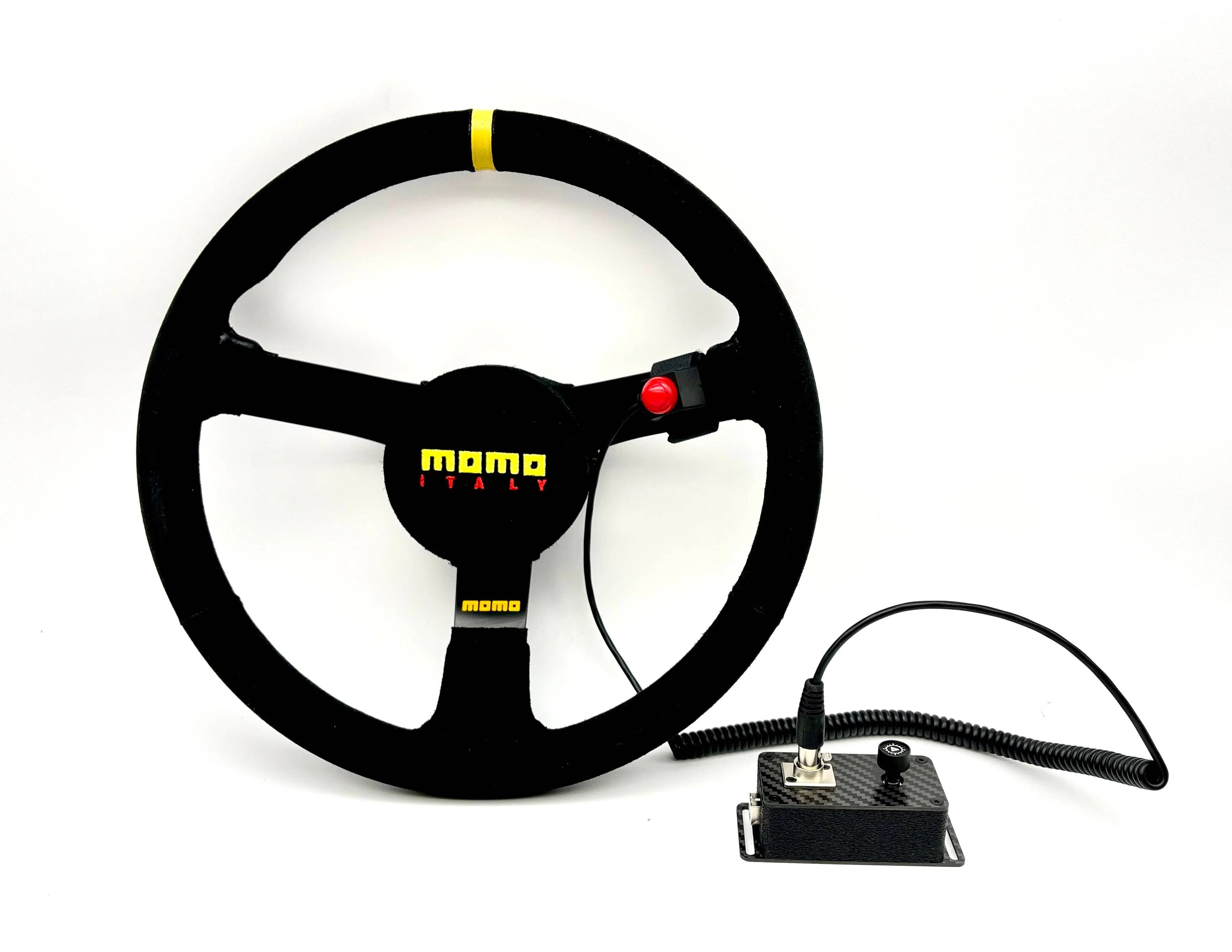 push to talk pedal Push To Talk (PTT) Button Box, Small Kit / Spoke Mount (Requires drilling hole in steering wheel spoke)