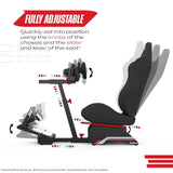 Compact 2.0 wheel deck, pedal platform and seat adjustment positions