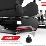 Compact 2.0 seat base and rubberized leveling feet detail