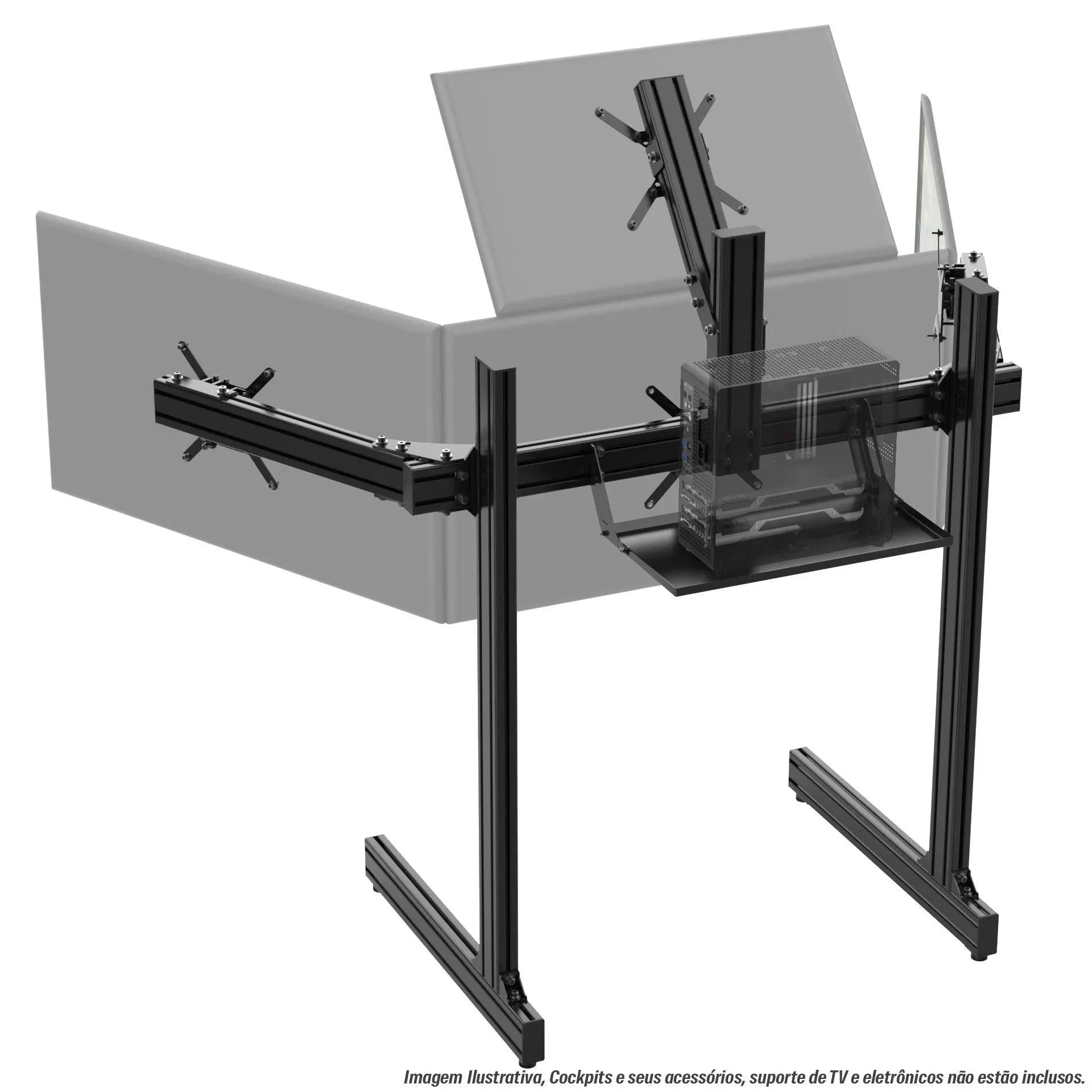 TOP SCREEN ADD-ON FOR ALUMINUM PROFILE TV STAND – Extreme Simracing