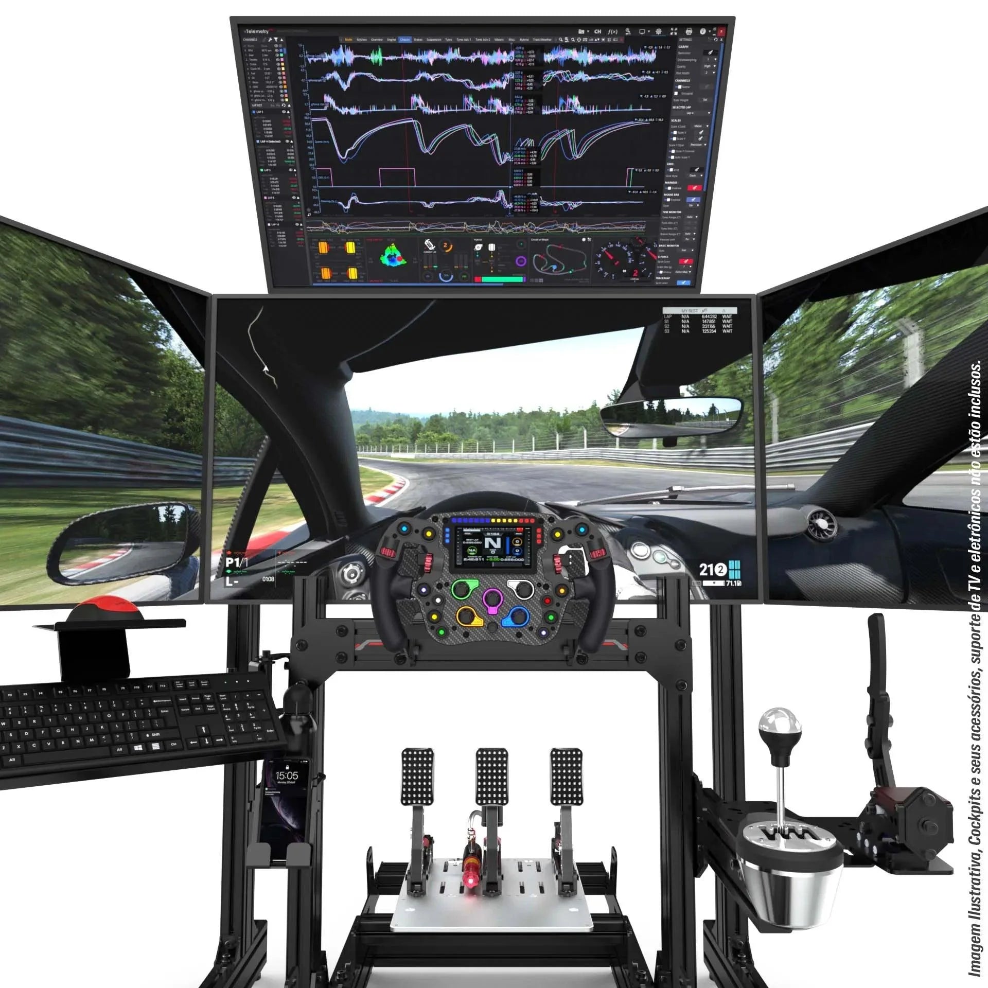 TOP SCREEN ADD-ON FOR ALUMINUM PROFILE TV STANDfor Sim Racing