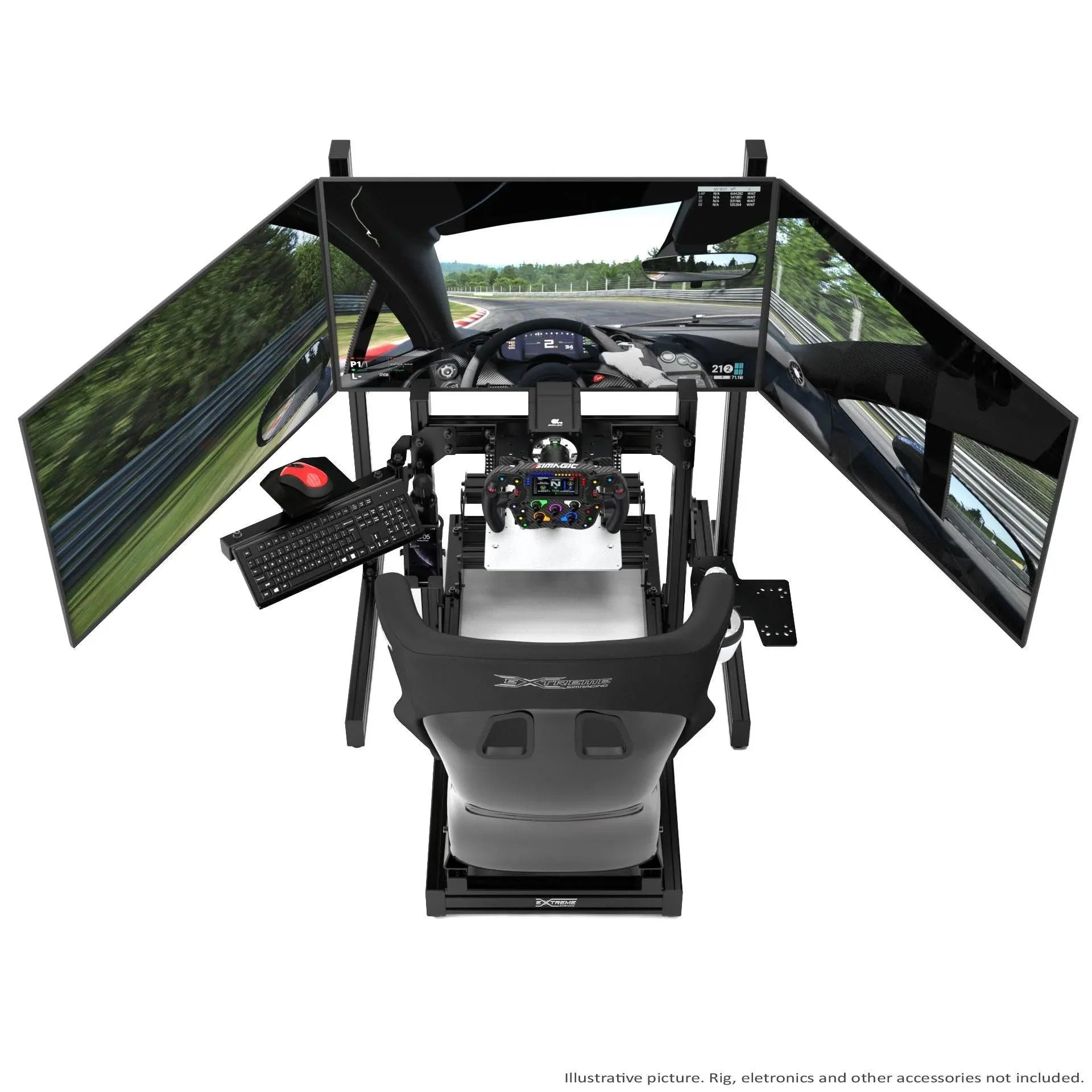 TRIPLE SCREEN ADD-ON FOR ALUMINUM PROFILE TV STAND - Extreme Simracing
