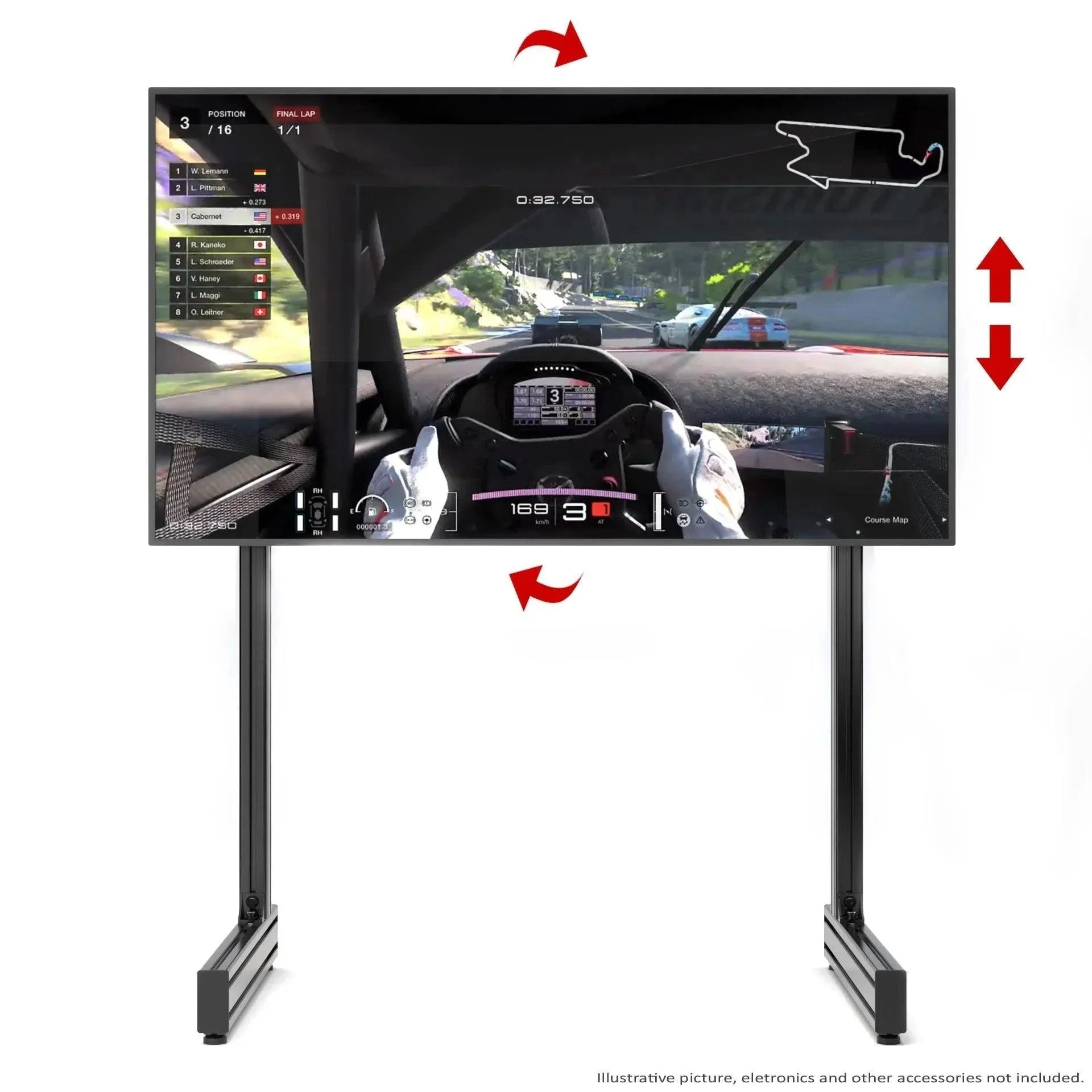 UNIVERSAL TV STAND ALUMINUM PROFILE - Extreme Simracing