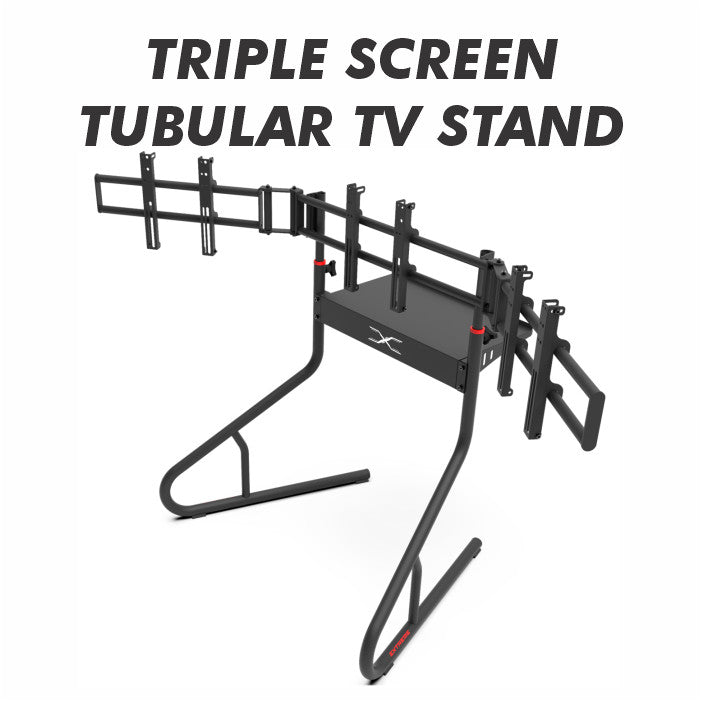 Triple Screen Tubular TV Stand (+$439)