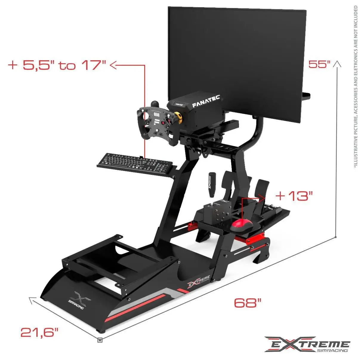 EXTREME SIM RACING CHASSIS 3.0 - FULL OF ACCESSORIES - Extreme Simracing