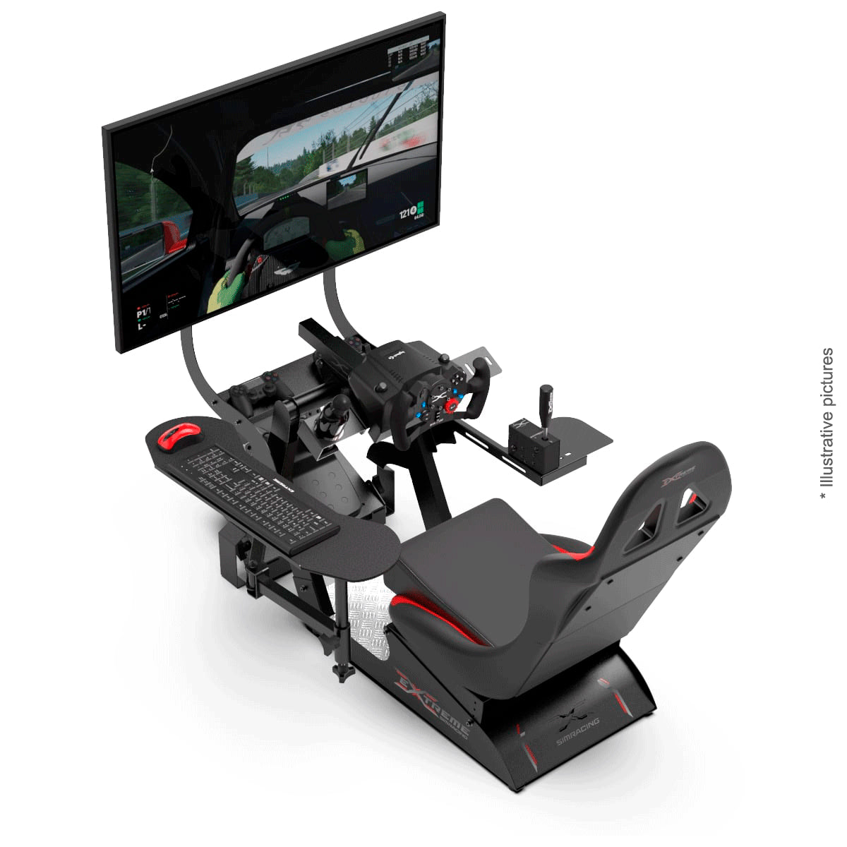EXTREME WORKSTATION ARTICULATED KEYBOARD FOR VIRTUAL EXPERIENCE 3.0 / P1 3.0 / CHASSIS 3.0 / XT PREMIUM 3.0 - Extreme Simracing
