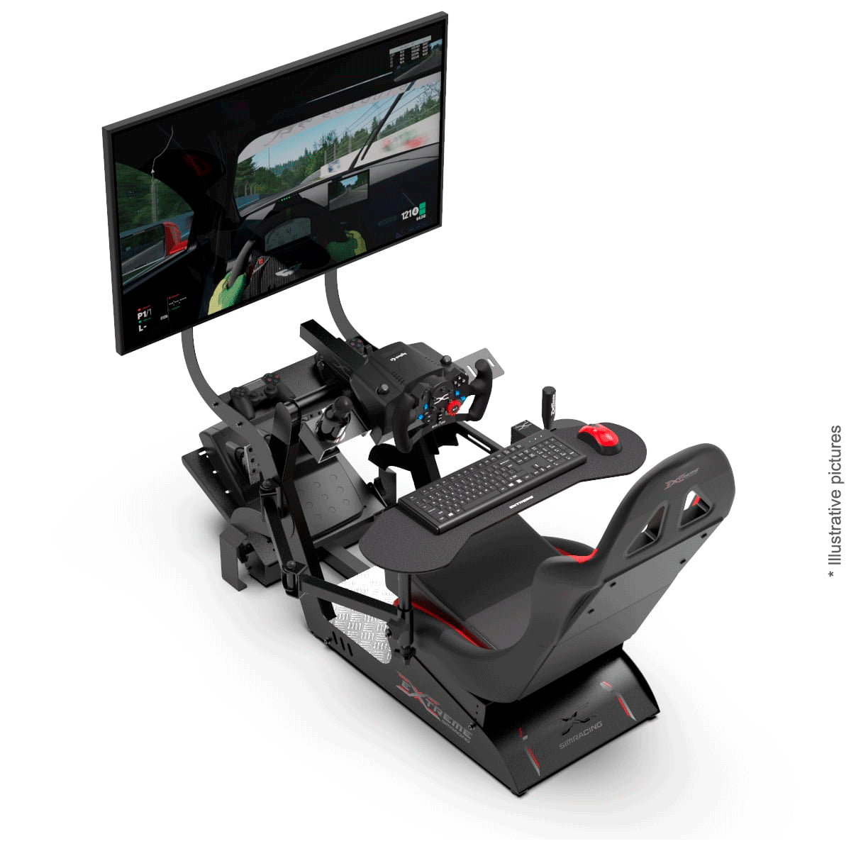EXTREME WORKSTATION ARTICULATED KEYBOARD FOR VIRTUAL EXPERIENCE 3.0 / P1 3.0 / CHASSIS 3.0 / XT PREMIUM 3.0 - Extreme Simracing