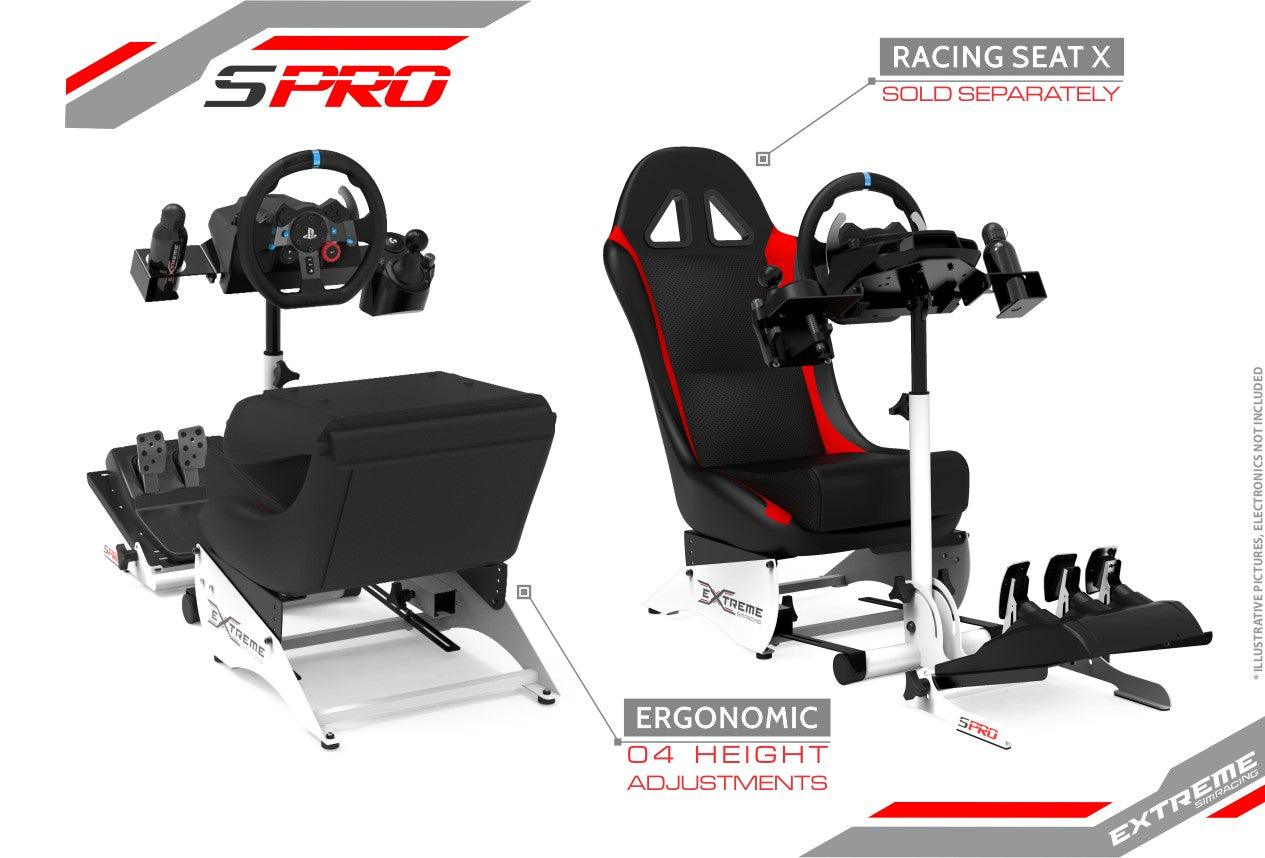 WHEEL STAND WHITE EDITION SPRO - Extreme Simracing