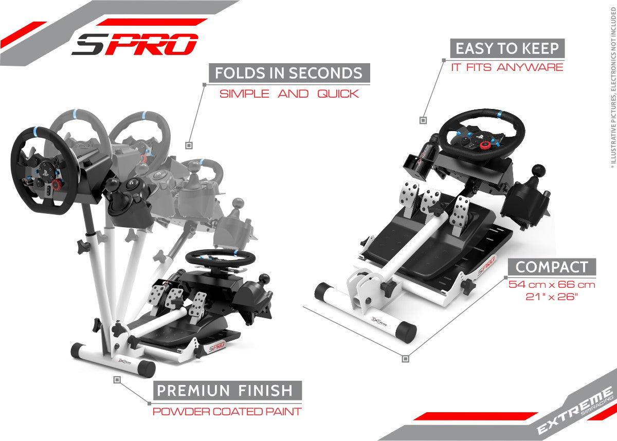 WHEEL STAND WHITE EDITION SPRO - Extreme Simracing