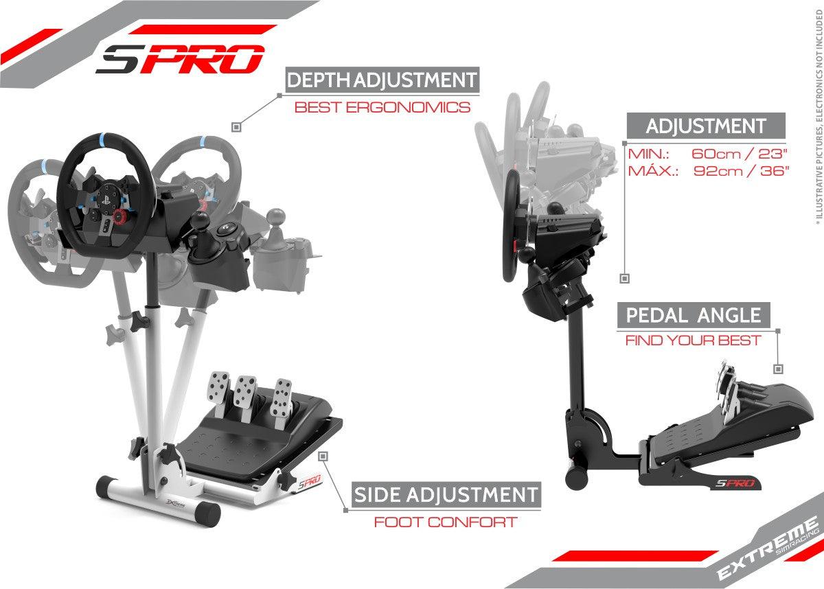 WHEEL STAND WHITE EDITION SPRO - Extreme Simracing