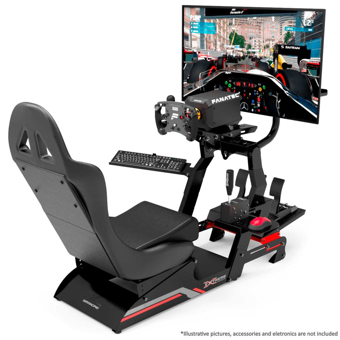  Playseat Formula Sim Racing Cockpit, High Performance Racing  Simulator Cockpit for All Steering Wheels, Pedals and All Consoles, for  Authentic F1 Racing, Fully Adjustable