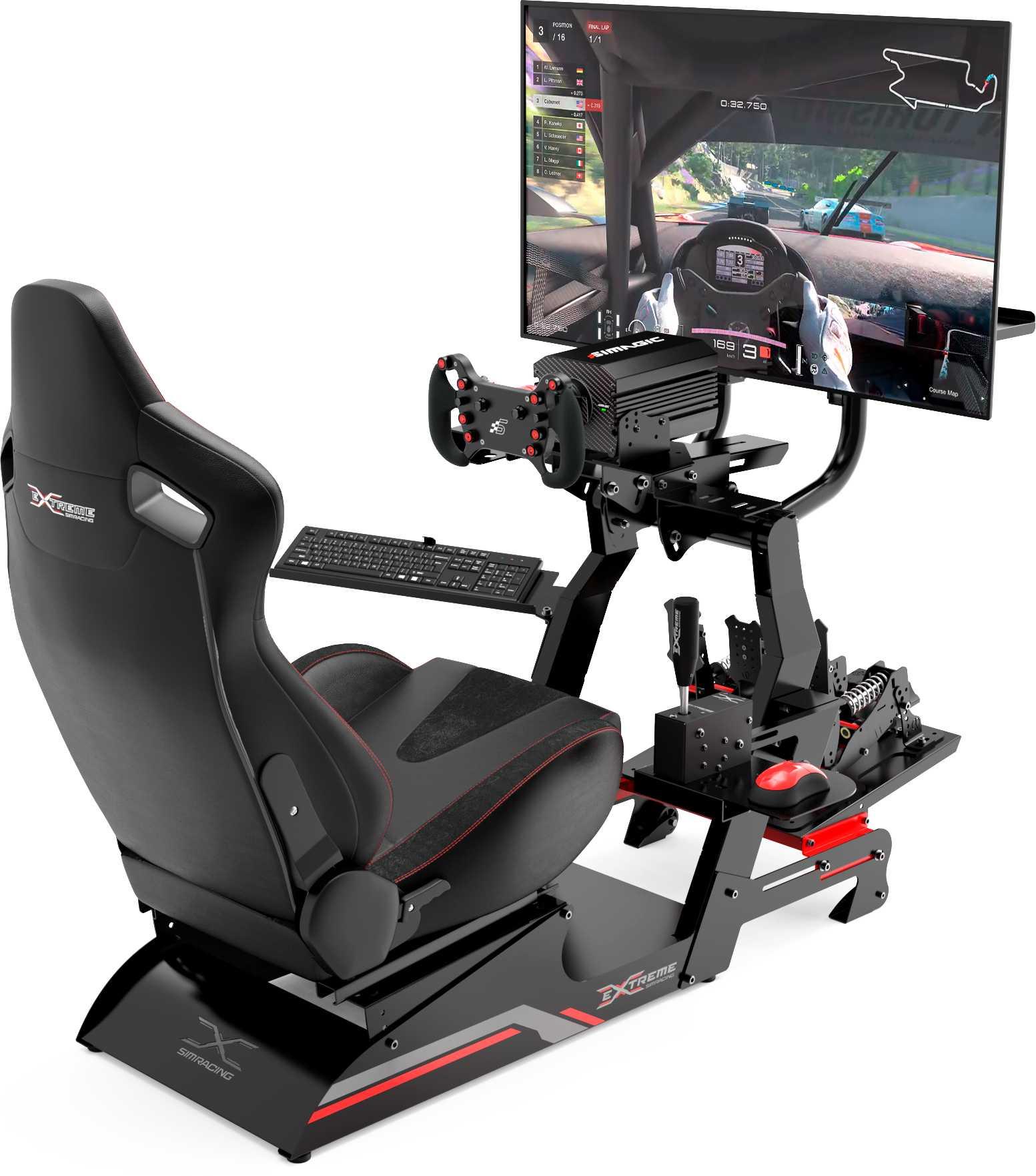 SIM RACING COCKPIT XT PREMIUM 3.0 FULL ACCESSORIES - BLACK/BLACK