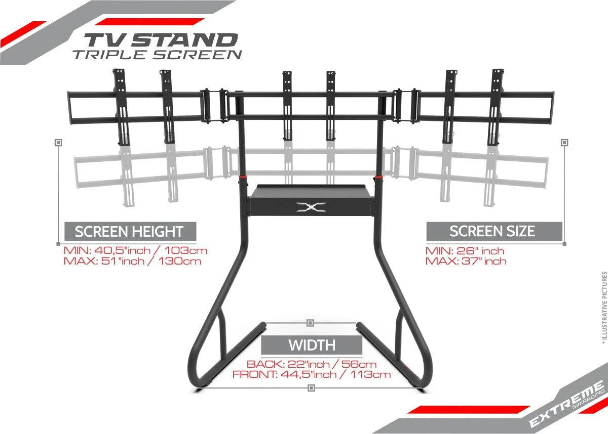 TRIPLE SCREEN TV STAND - Extreme Simracing