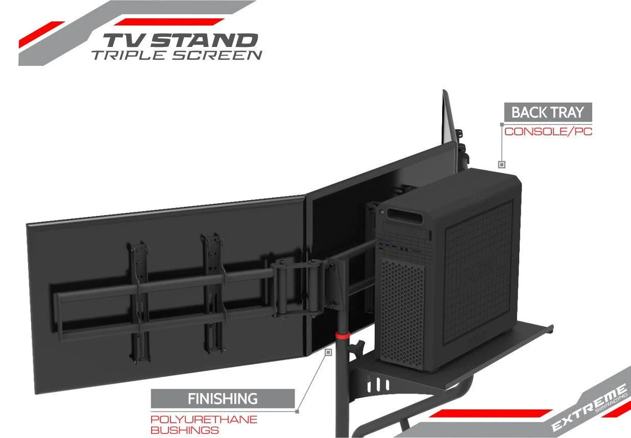 TRIPLE SCREEN TV STAND - Extreme Simracing