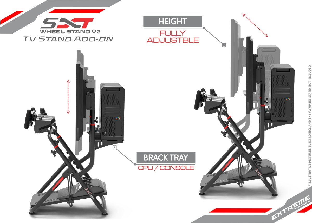 TV STAND - FITS SXT V2 MODEL - Extreme Simracing Extreme Simracing