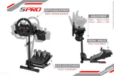 WHEEL STAND BLACK EDITION SPRO - Extreme Simracing