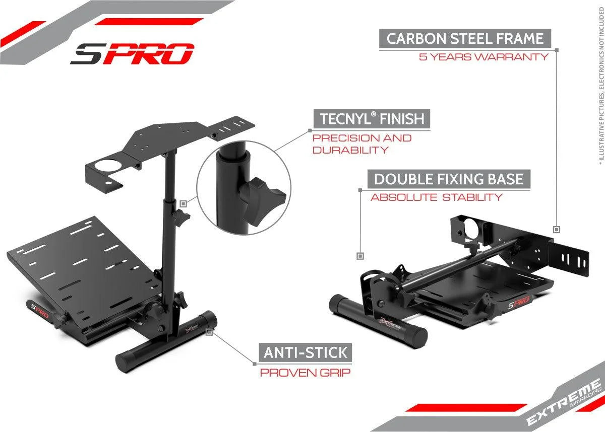 WHEEL STAND BLACK EDITION SPRO - Extreme Simracing